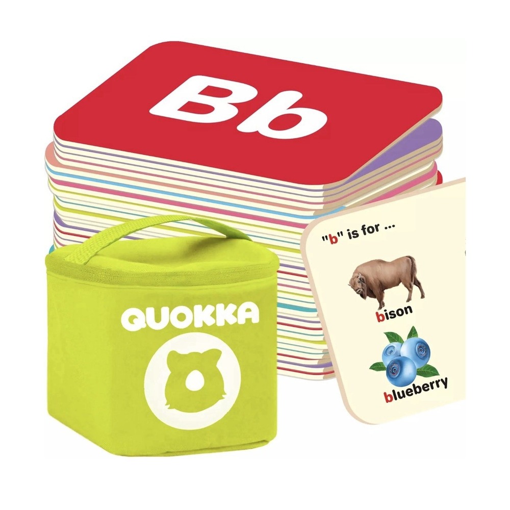 Quokka 120 Learning Flash Cards for Toddlers‎ |ABC,Numbers,Colors,Fruits,Cars,